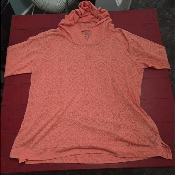 Columbia Tops - ! Columbia 3/4 Sleeve Hooded Shirt Women's XL Pink